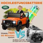 Elbil för Barn 12V med Fjärrkontroll, Musikfunktion, Horn och LED-lampor, Orange