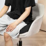 Sittdyna Svanskotadyna Svart av Memory Foam för Kontorsstol Ortopedisk Dyna för Ryggsmärta Ergonomisk