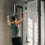 Fitness Dragmaskin och Latsdrag Fitnessmaskin med Kabeldrag för Hemmagym Hållbar och Stabil Svart och Röd Stål för Armträning