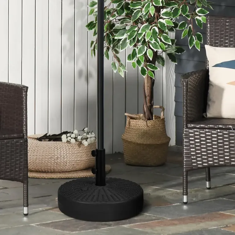 Parasollställ Parasollfot Svart av Hdpe 51 x 36 cm
