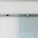 Skjutdörr Frostat Glas för Privatliv Modern Innerdörr Komplett med Upphängningssystem Härdat Glas 775/900/1025 X 2050 Mm