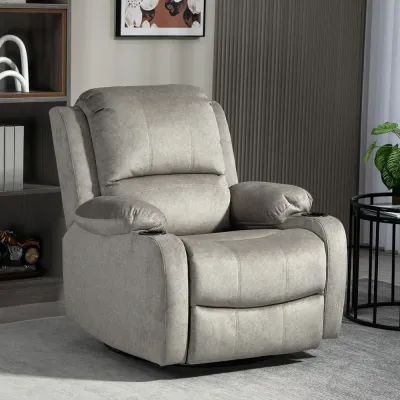 TV-Fåtölj Relaxstol Brun av Tyg och Metall 87 x 95 x 102 cm
