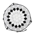 Blomställ i Metall 3-Pack, Dekorativa Växtställ med Mosaikplattor, Eleganta Blompallar för Trädgård och Balkong, Svart/Vit