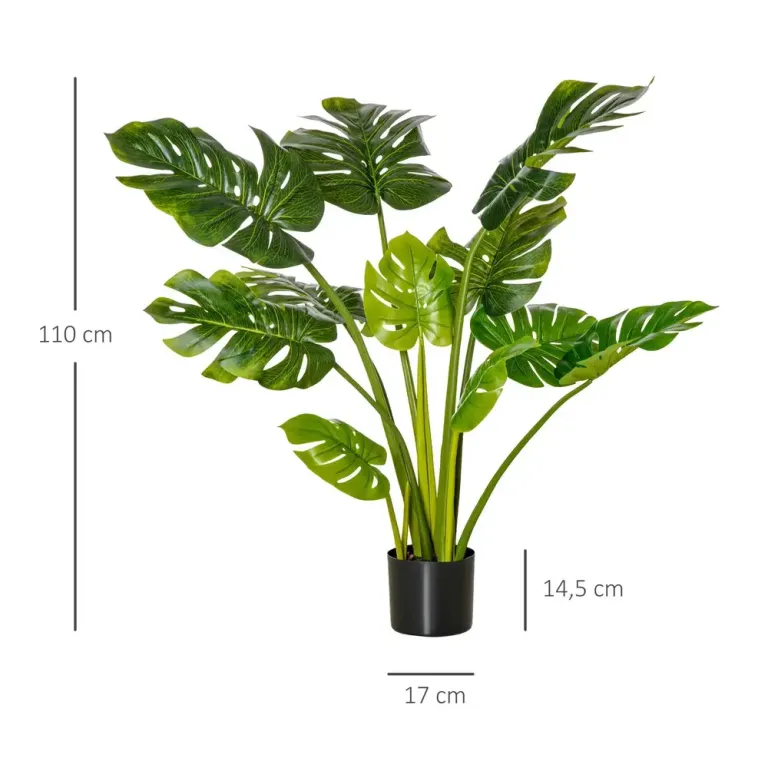 Konstgjorda Monstera Växter i Kruka 110 cm 17 x 110 cm