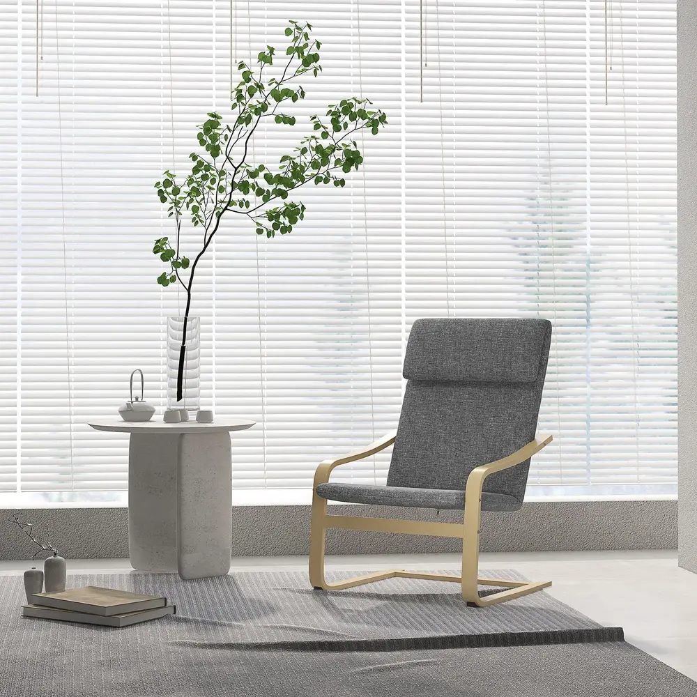 Relaxfåtölj Vingstol med Fotpall Brun 67 x 72 x 100 Cm