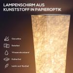 Golvlampa Papper Vit Papper och Metall för Vardagsrum och Sovrum Modern Lampa med Fotströmbrytare och Mjukt Ljus 3 Lägen