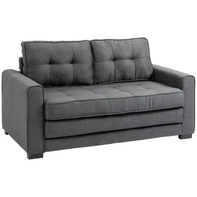 Bäddsoffa 2-Sits i Linnetyg Kompakt 147,5 x 75 x 85 cm