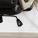Kontorsstol Skrivbordsstol Svart Tyg och Metall för Kontor och Hem Höjdjusterbar med Vippfunktion Ergonomisk 114-124 Cm