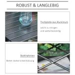 Hopfällbart Campingbord i Aluminium, Lättviktigt Picknickbord med Nätpåse, Portabelt Bord för Utflykt, Svart, 70 x 70 x 69 cm