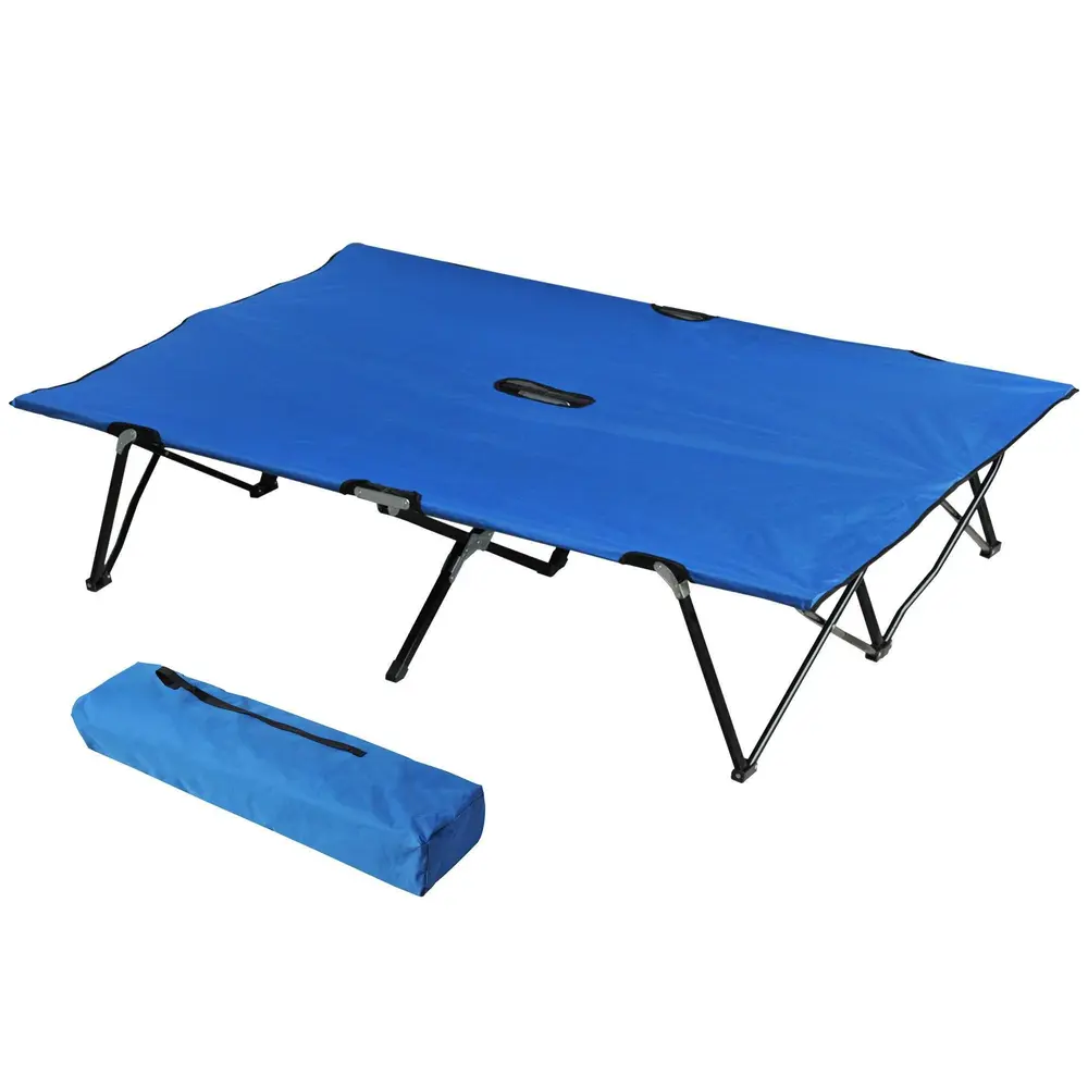 Dubbel Campingsäng Hopfällbar Tältsäng 193 x 125 x 40 Cm