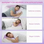 Memory Foam Kudde med Nackstöd, Avtagbart Överdrag och 2 Höjdlägen, Ergonomisk