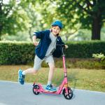 Sparkcykel för Barn med Justerbart Styre och Hopfällbar Design för Lek och Motion Hållbar och Säker Rosa Plast 6-12 år 94 x 36 x 88-103 cm