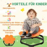 Sensorisk Barnstol, Snurrstol för Autism och Balansträning i Plast, Orange
