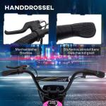 Elmotorcykel för Barn, 24V, med Horn, Ljus och Vridreglage, 8–16 km/h, 8–12 År, Rosa