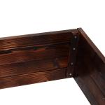 Upphöjd Bädd Plantering Grönsaksbädd Örtbädd Massivt Trä Mörkbrun 60 X 60 X 23 Cm