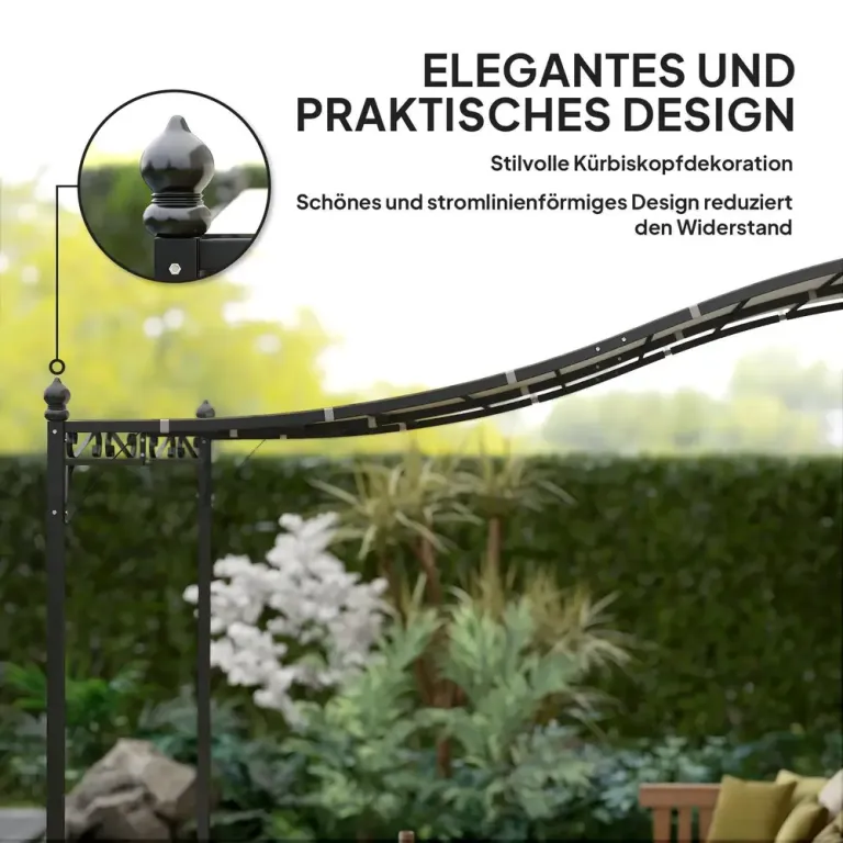 Påbyggnadspaviljong Pergola med Tak 2,5X3X2,5 m