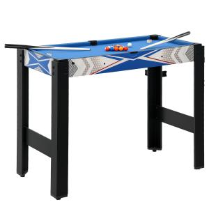 5-i-1 Spelbord med Biljard, Bordtennis, Hockey, Basket och Bågskytte, MDF och Plast, Blå