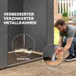 Tältgarage Vattentät Mörkgrå PE-duk för Cykel och Moped Upprullningsbar Dörr Väderbeständigt Skydd 190x120 cm