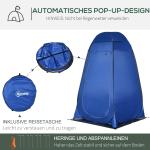 Pop-up Duschtält, Camping- och Omklädningstält med Bärväska, Mörkblå, 126 x 124 x 189 cm