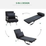 Bäddsoffa 2-Sits Soffa Ljusgrå av Tyg och Metall för Vardagsrum Justerbar med Kuddar Lastkapacitet upp till 150 kg Bekväm Säng