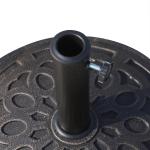 Rund Parasollfot Harts med Bronsfinish för Trädgård Passar Stångdiameter 38-48 Mm Brons 48,5 X 34 Cm 14 Kg