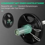 Viktskivor med Handtag 2-Pack, Gummerade Vikter för Skivstång, Skonsamma mot Golv, Svart, 2 x 10 kg