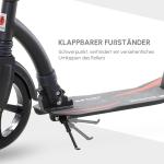 Barnsparkcykel Hopfällbar med Stötdämpning Höjdjusterbar från 14 År Aluminium 92,5 X 37,5 X 87-101,5 Cm