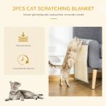 Klösmatta för Soffa 2-Pack, Skyddande Sisalmatta för Möbler, Hållbart Klösskydd för Katter, Grå, 130 x 45 x 0,3 cm