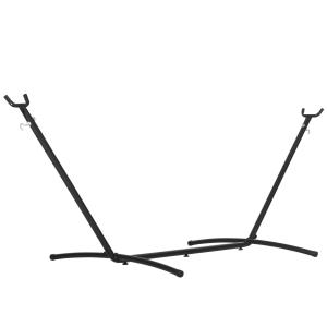 Hängmattsram Metallstativ med Krokar 280 X 120 X 110 Cm upp till 120 Kg för Trädgård och Strand
