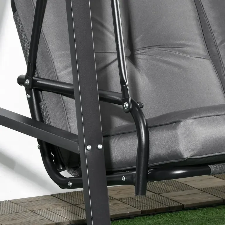 Trädgårdsgunga Hammock Mörkgrå 145 x 116 x 172 cm