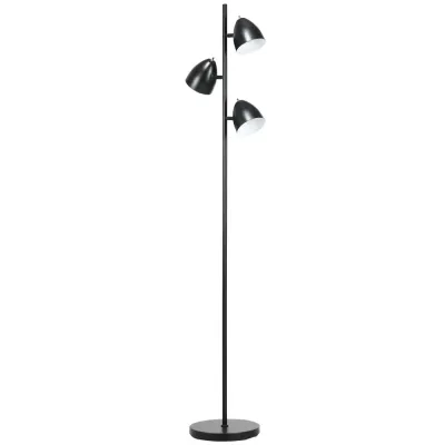 Golvlampa i Industriell Stil 38 x 28 x 169 cm, Svart