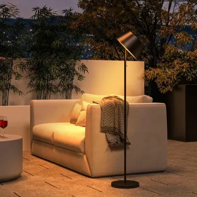 Golvlampa Utomhuslampa Vit av Plast Solcellslampa USB