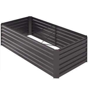 Odlingsbänk Högbädd Planteringslåda Silver av Stål för Trädgård och Balkong Växtbädd för Växter och Frukt 180 x 90 x 60 cm
