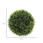 Konstgjord Växt Ceder Set med 2 Krukväxter Grön av Plast för Hemmakontor och Hall Dekorativ Växt Höjd 45 cm