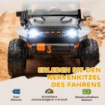 Elbil för Barn Lastbil Vit Plast för Utomhuslek 12V Batteridriven Bil med Föräldrasäte och Fjärrkontroll Rolig Leksak med Musik och Ljus 3 till 8 År