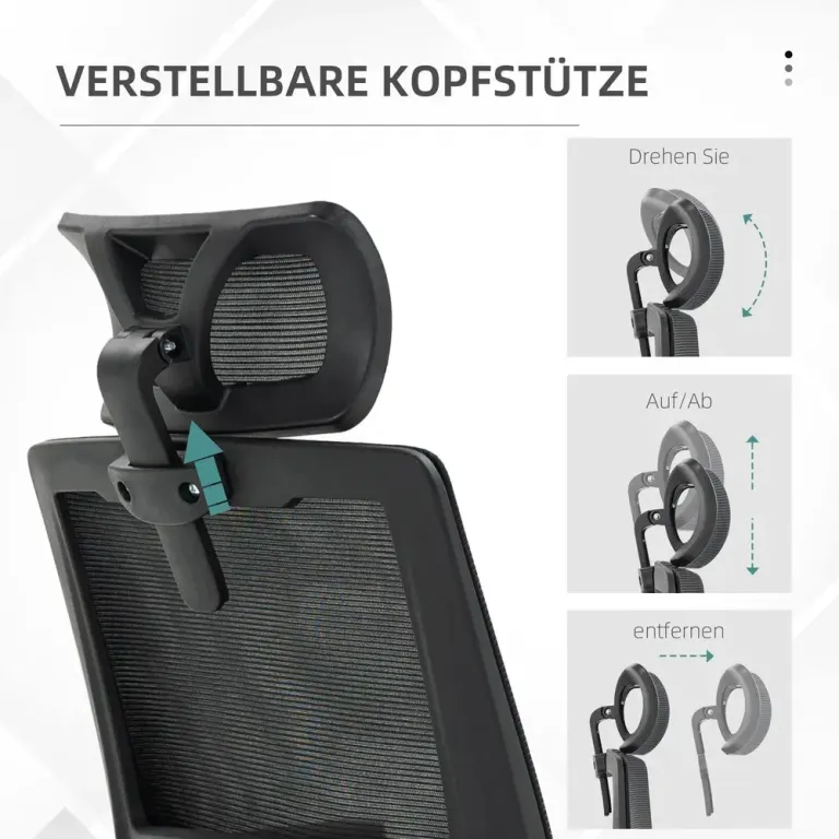 Kontorsstol Datorstol Svart av Mesh och Metall