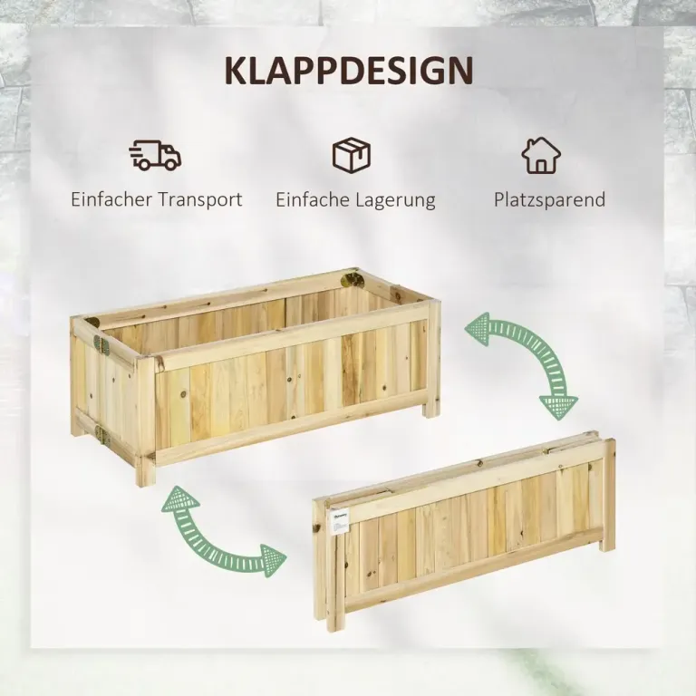 Upphöjd Odlingskrage Planteringslåda med Spaljé Trä