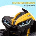 Elektrisk Barnfyrhjuling med LED-strålkastare, MP3-spelare och Stötdämpare, Ergonomiskt Säte, Gul + Svart
