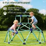 Klätterställning Kupol Blå Plast för Barn 3 till 8 År Klätterdom UV-beständig och Vattentät Lekplats 183 cm