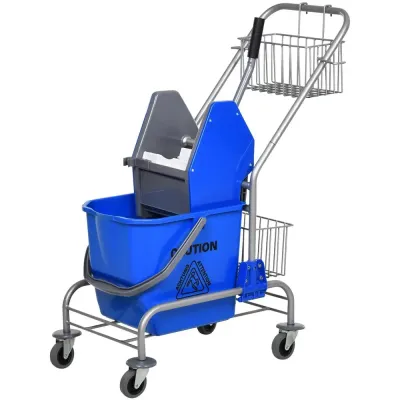 Städvagn Hushållsvagn med Bakpress Blå 73 x 45 x 95 cm