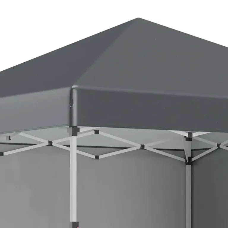 Hopfällbar Paviljong Campingtält Mörkgrå 2,97 x m
