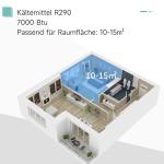 Mobil Luftkonditionering 2,1 Kw 3 i 1 Luftkonditioneringsenhet med 24 H Timer och 2 Hastighetsnivåer för Kylning Avfuktning och Ventilation