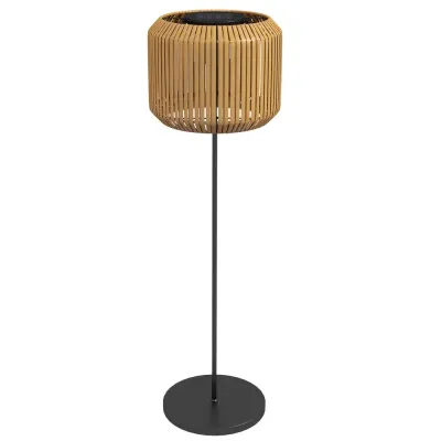 Solträdgårdslampa i Rattanstil Automatisk Tändning 130 cm