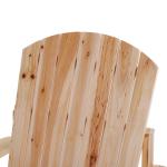 Adirondack Trädgårdsstol med Mugghållare Massivt Trä för Balkong och Terrass Natur 72,5 X 97 X 93 Cm