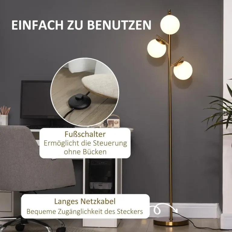 Golvlampa Silver av Glas och Metall 3 169 cm 27 x 169 cm