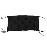 3-Sits Bänkdyna 100X98X8 Cm Bänkdyna Med Knytband, Sittdyna, Stolsdyna Utomhus/İnomhus, Sittdyna, Sittdyna, Bänkdyna För Trädgårdsmöbler, Verandagunga, Svart