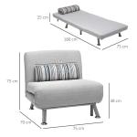 Hopfällbar Gästsäng med Madrass Extrasäng på Hjul Stabil Metallram Grå Vit 75 X 70 X 75 Cm