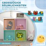 Kids Förvaringshylla, Kub med Lådor i MDF och Tippskydd, Vit