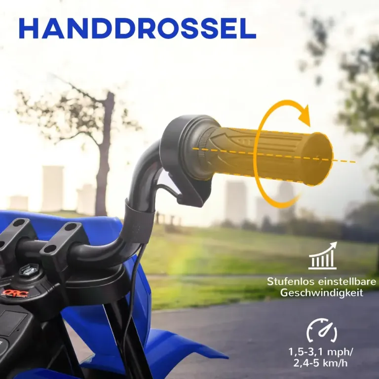 Elmotorcykel Barnmotorcykel Blå av Plast och Metall
