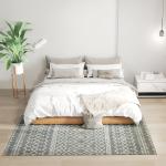 Indoor/Outdoor Matta med Boho Design, Easy Clean, Grå